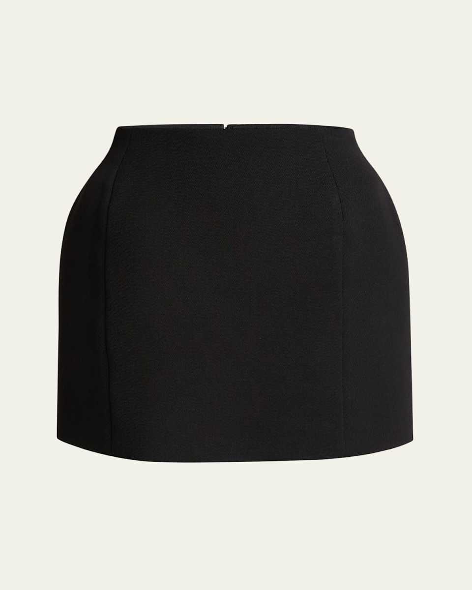 Hourglass Wool Mini Skirt